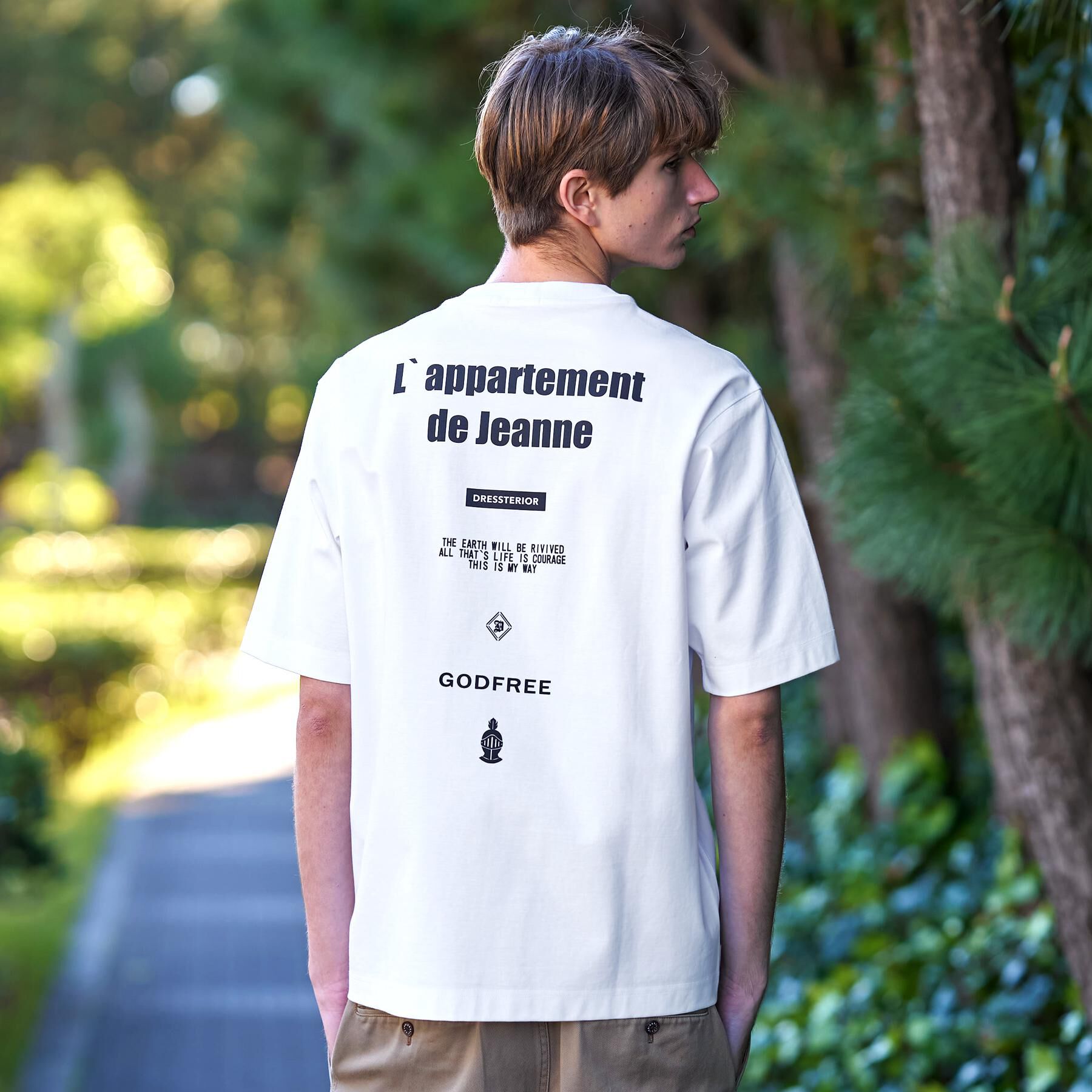 DRESSTERIOR「【接触冷感／UVカット／抗菌防臭／しわ防止】クールデオドラント ロゴTシャツ」|Tシャツ・カットソー|