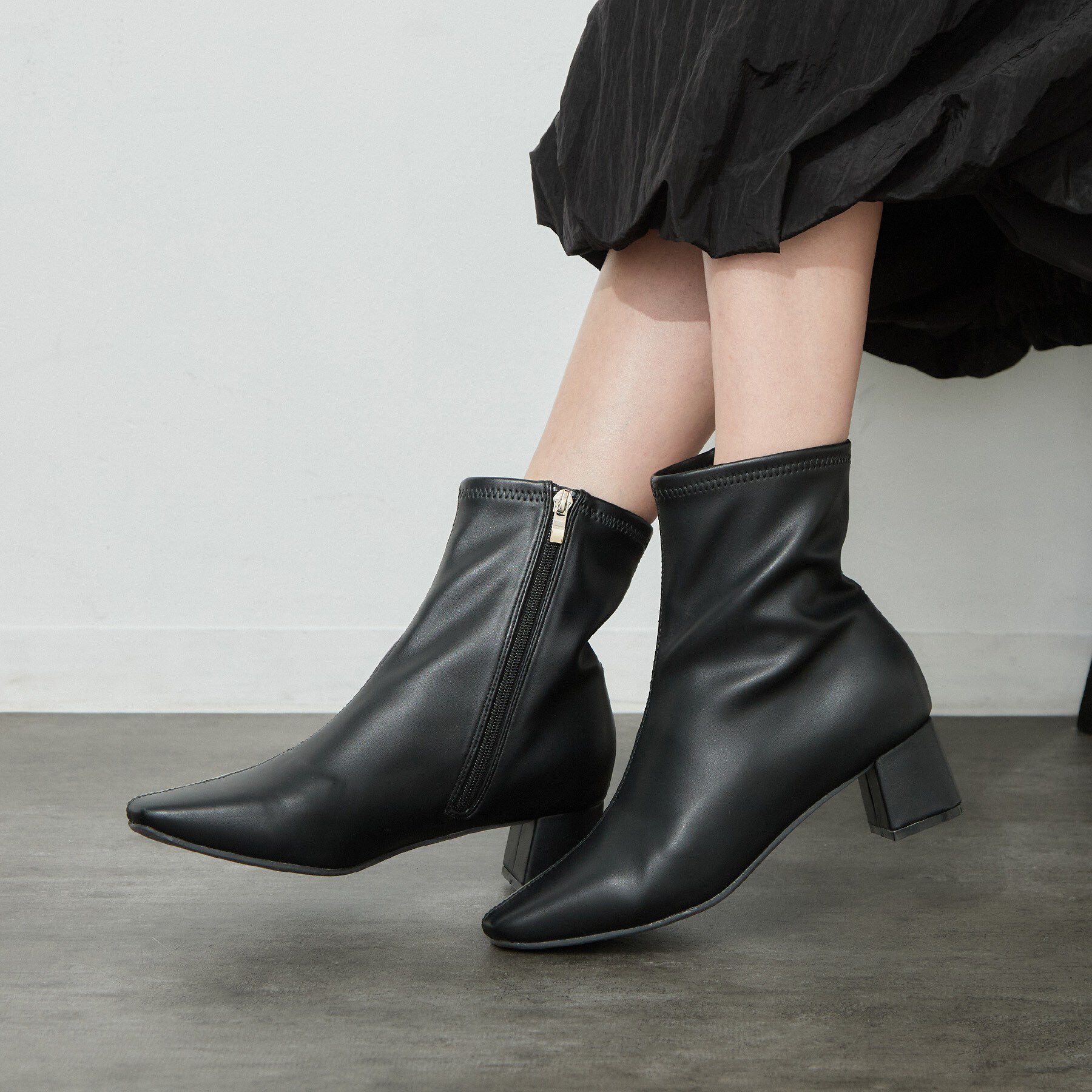 OPAQUE.CLIP「名品ベーシックショートブーツ【抗菌防臭加工／5col】」|ショートブーツ|