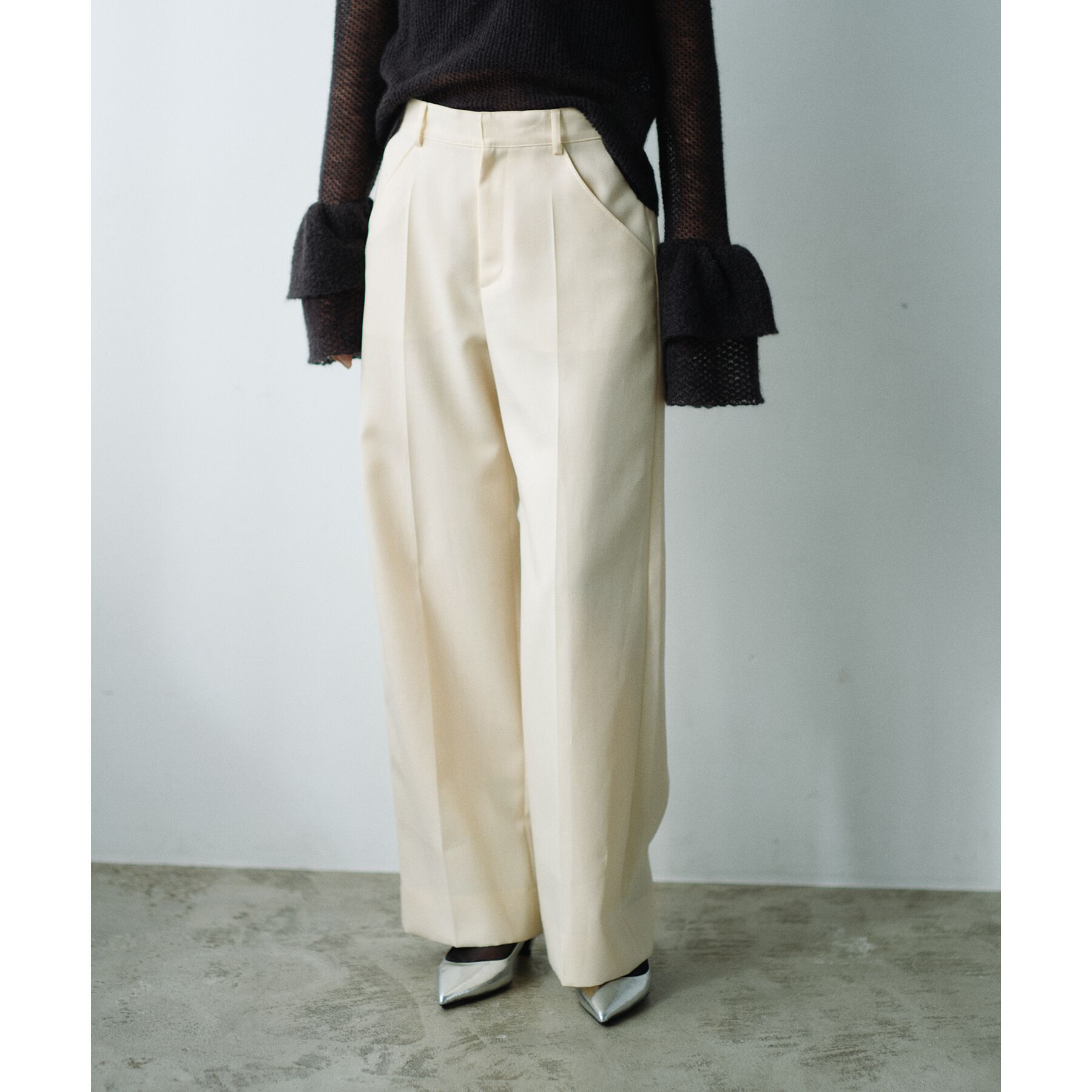 CODE A「high waist trousers」|その他|ライトイエロー(03