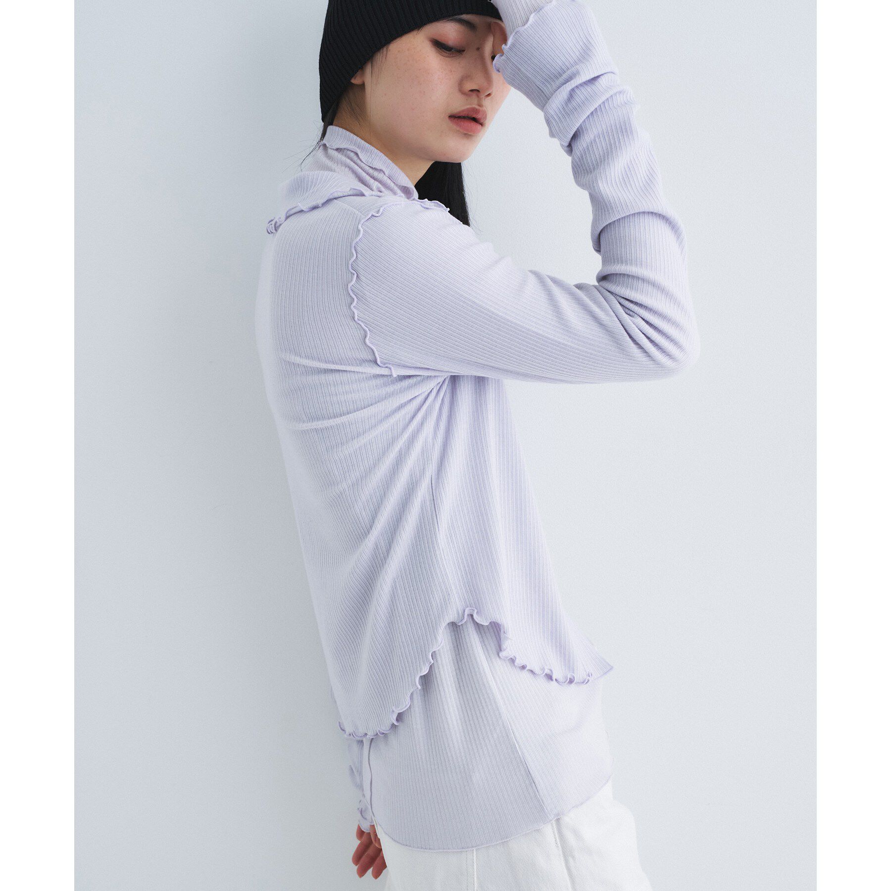 CODE A「edge－fit ribbed cardigan」|カーディガン|