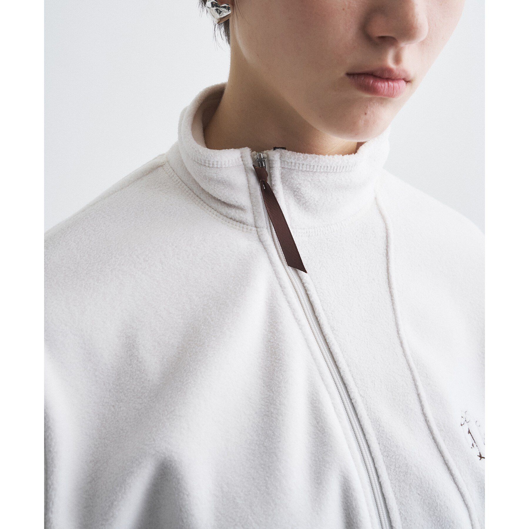 CODE A「Girls department Club｜FLEECE CURVE ZIP BLOUSON」|ブルゾン・スタジャン|