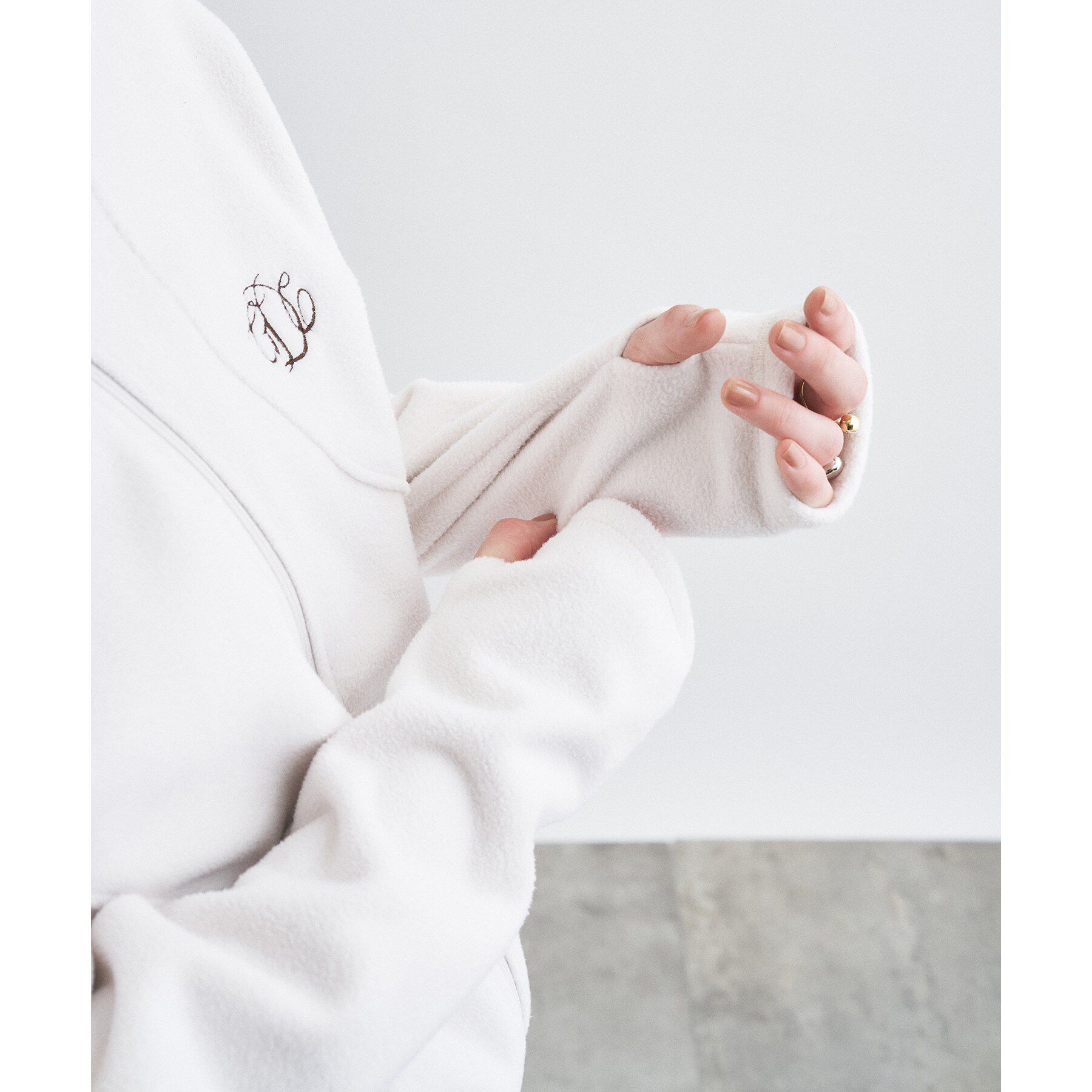 CODE A「Girls department Club｜FLEECE CURVE ZIP BLOUSON」|ブルゾン・スタジャン|