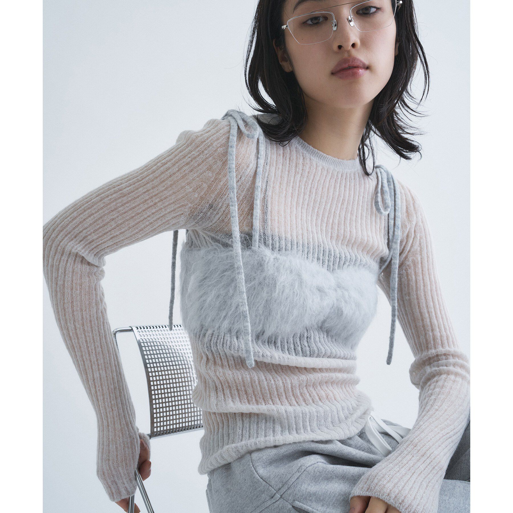 CODE A「sheer mohair pullover」|ニット・セーター|