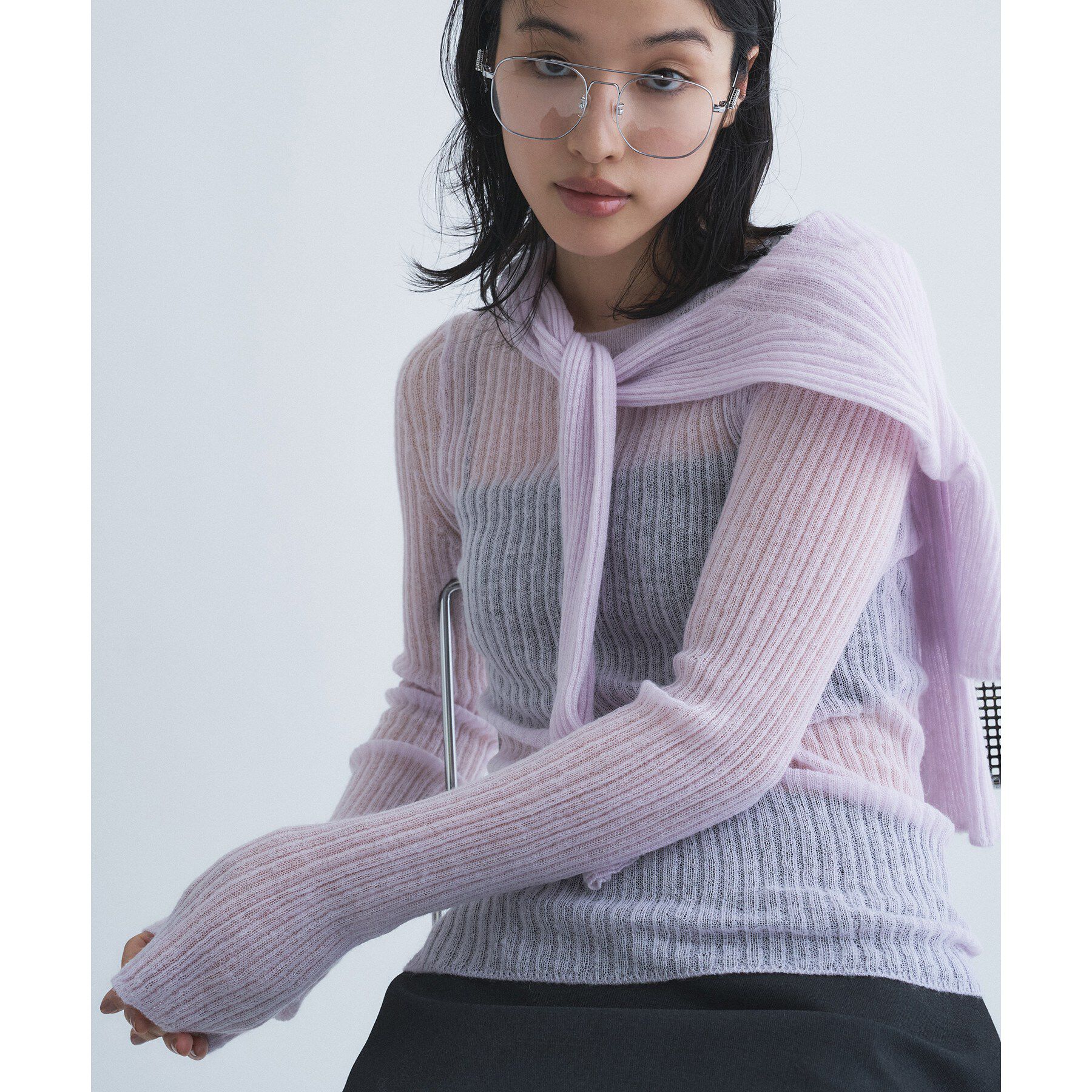 CODE A「sheer mohair pullover」|ニット・セーター|