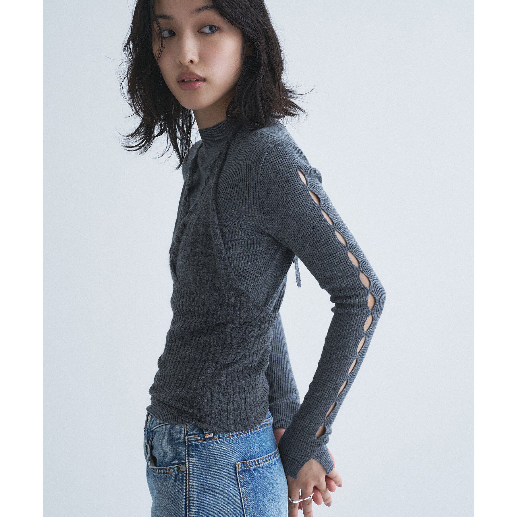 CODE A「sheer mohair cami」|ニット・セーター|