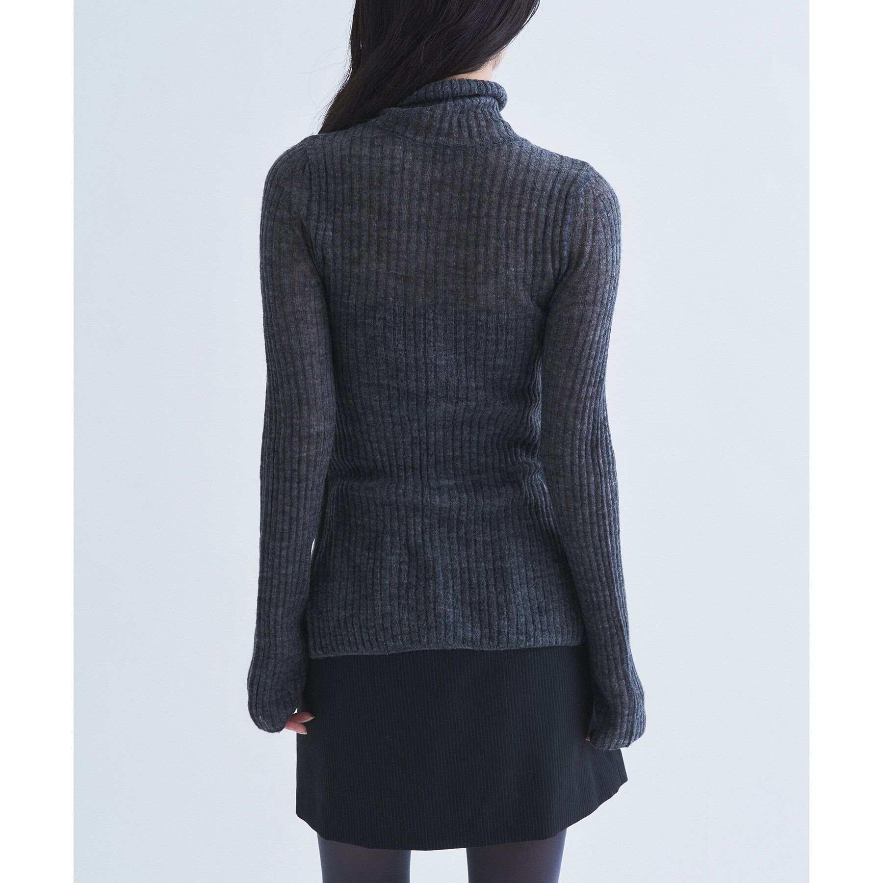 CODE A「sheer mohair rib cardigan」|カーディガン|