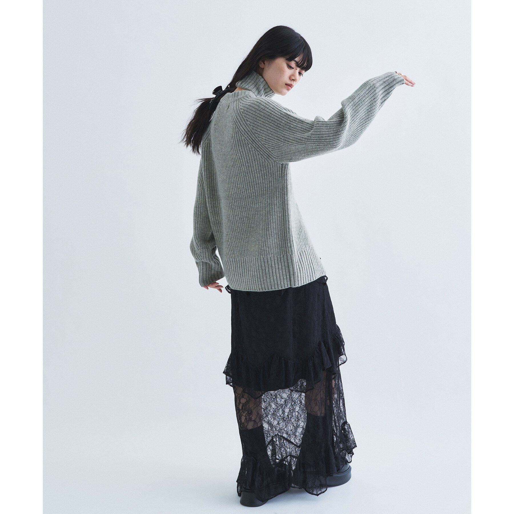 CODE A「【Re】dual form zip knit」|カーディガン|
