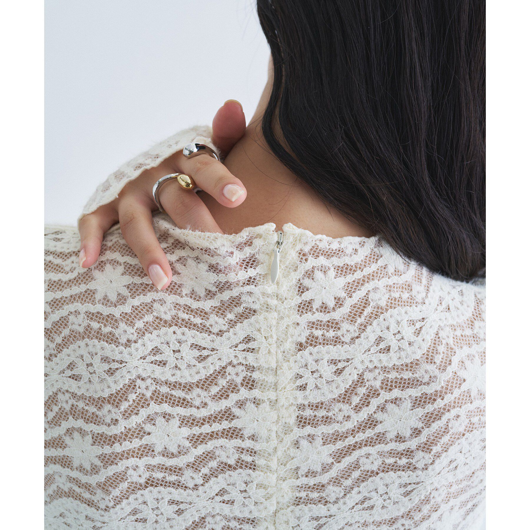 CODE A「veil lace Jersey dress」|ワンピース|
