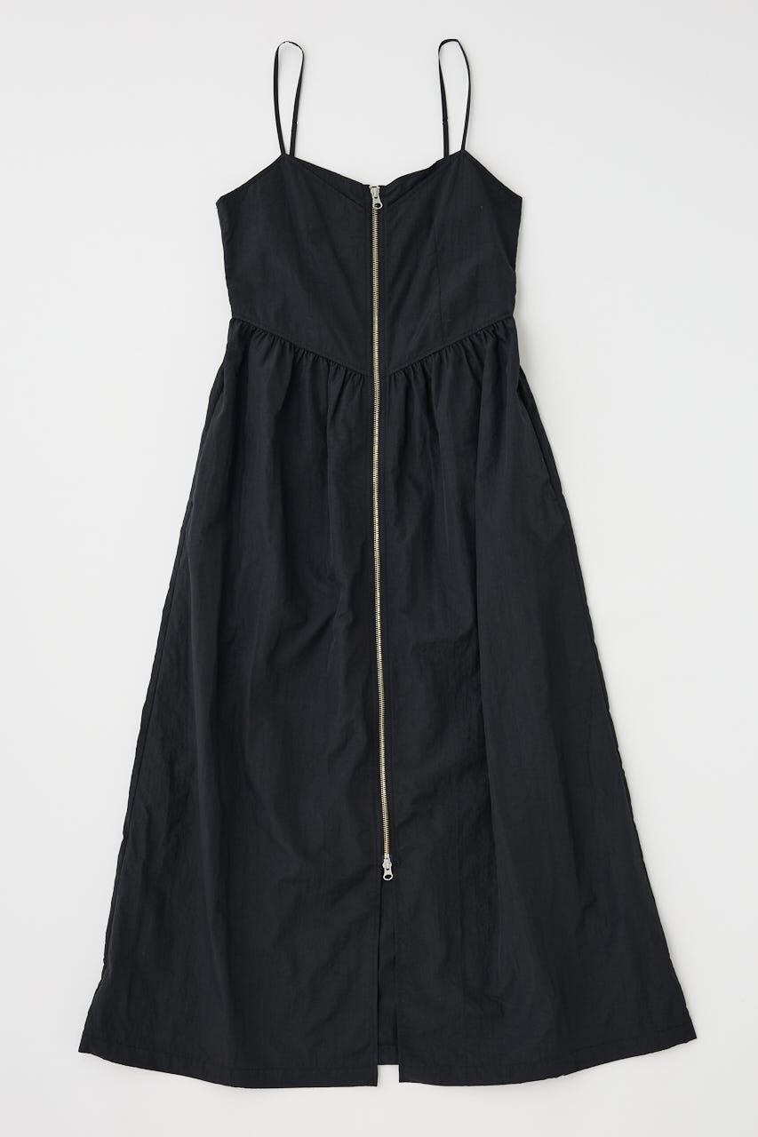 MOUSSY「FRONT ZIP NYLON キャミドレス」|ワンピース|