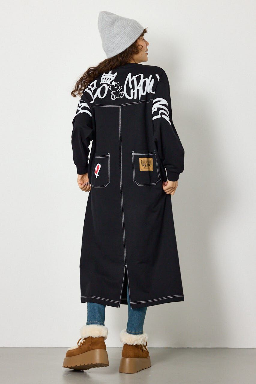 RODEO CROWNS「BRIDGE BEAR カラーステッチワンピース」|ワンピース|BLK