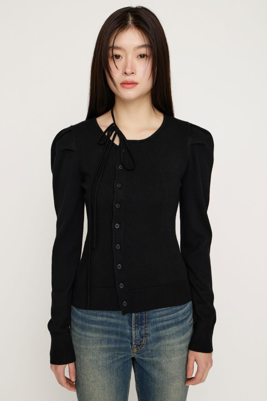 SLY「CURVE RIBBON HG PUFF トップス」|ニット・セーター|