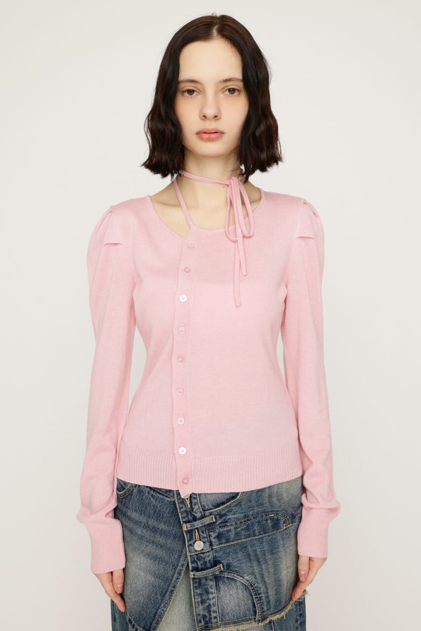 SLY「CURVE RIBBON HG PUFF トップス」|ニット・セーター|