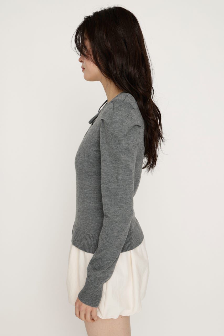SLY「CURVE RIBBON HG PUFF トップス」|ニット・セーター|