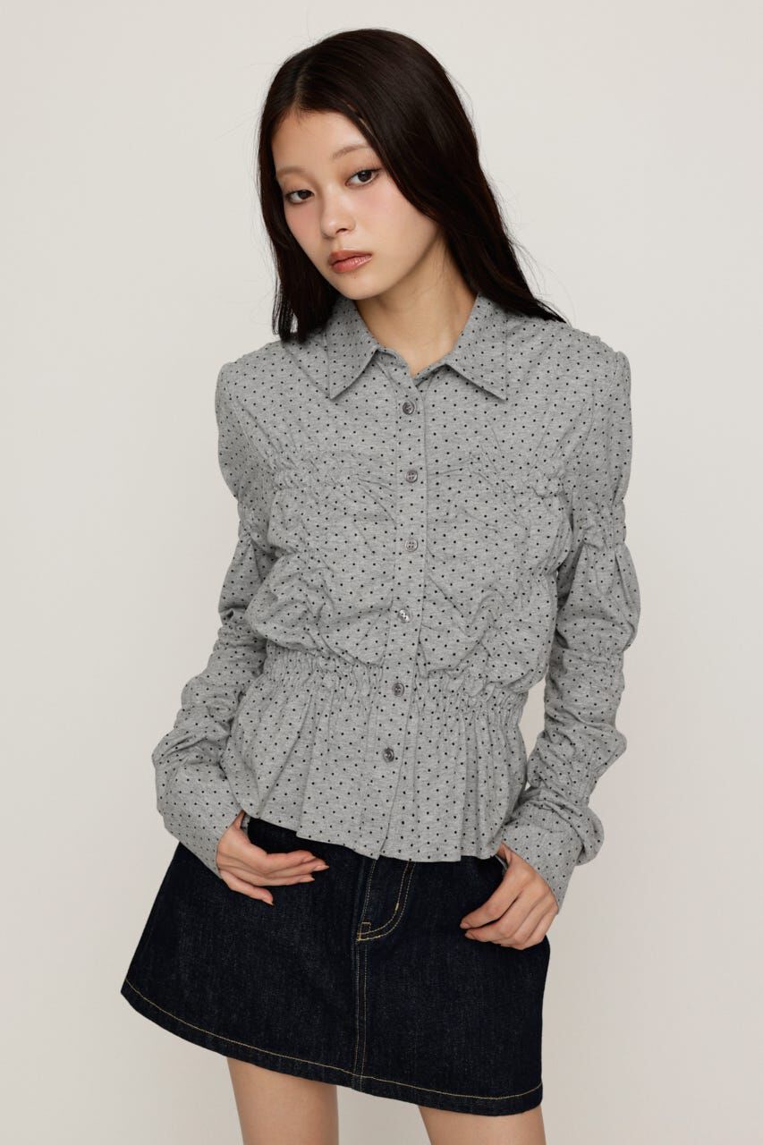SLY「RANDOM SHIRRING CUT トップス」|シャツ・ブラウス|