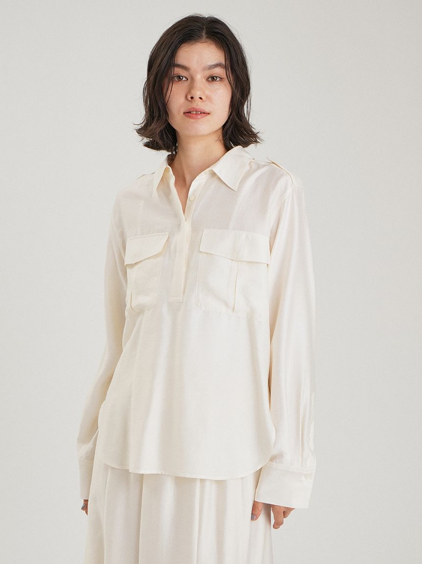 Mila Owen「シルキータッチシャツ&times;ナロースカートSET UP」|ワンピース|