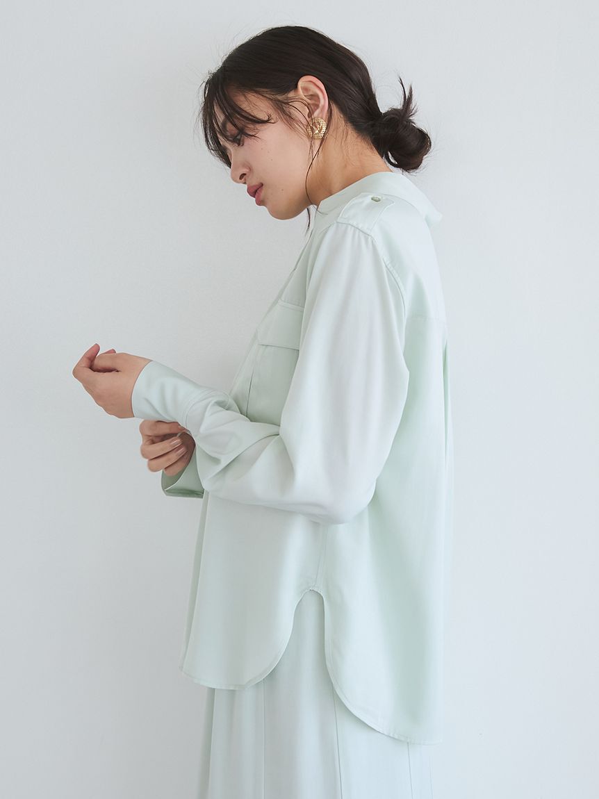 Mila Owen「シルキータッチシャツ&times;ナロースカートSET UP」|ワンピース|