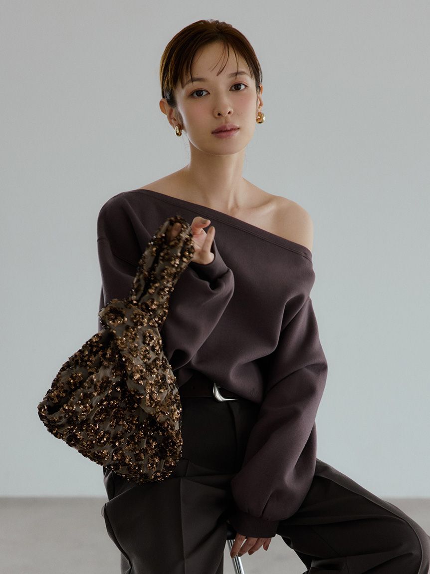 Mila Owen「ダンボールワンショルプルオーバー」|スウェット・ジャージ|