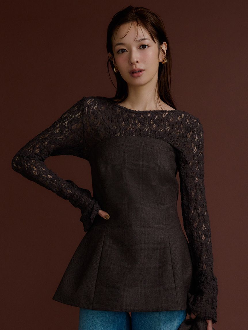 Mila Owen「後ゴムペプラムフランネルビスチェ」|ベスト・ジレ|