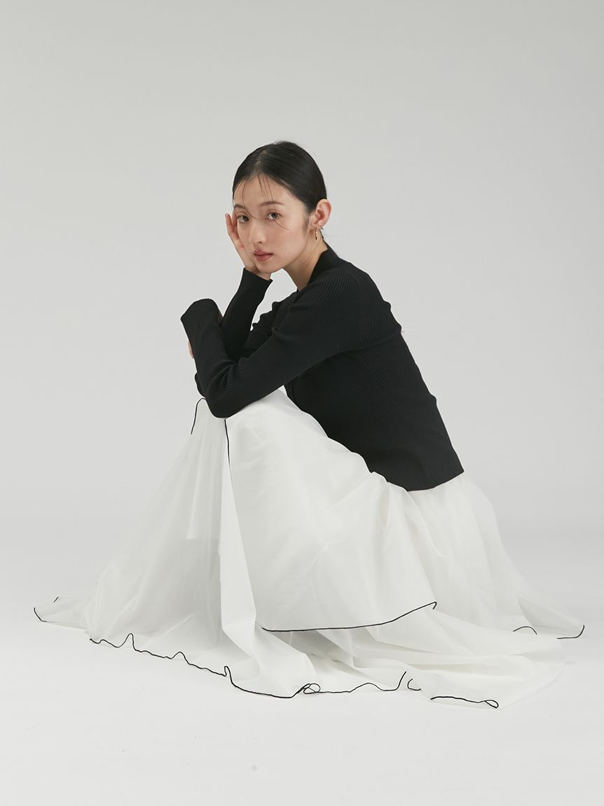 Mila Owen「ポロニット&times;シアースカートSET UP」|ワンピース|