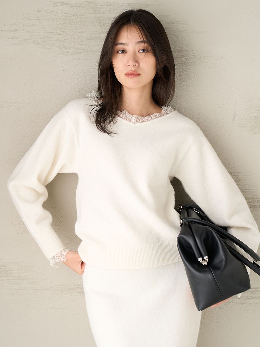 Mila Owen「レースニットセットアップ」|ワンピース|