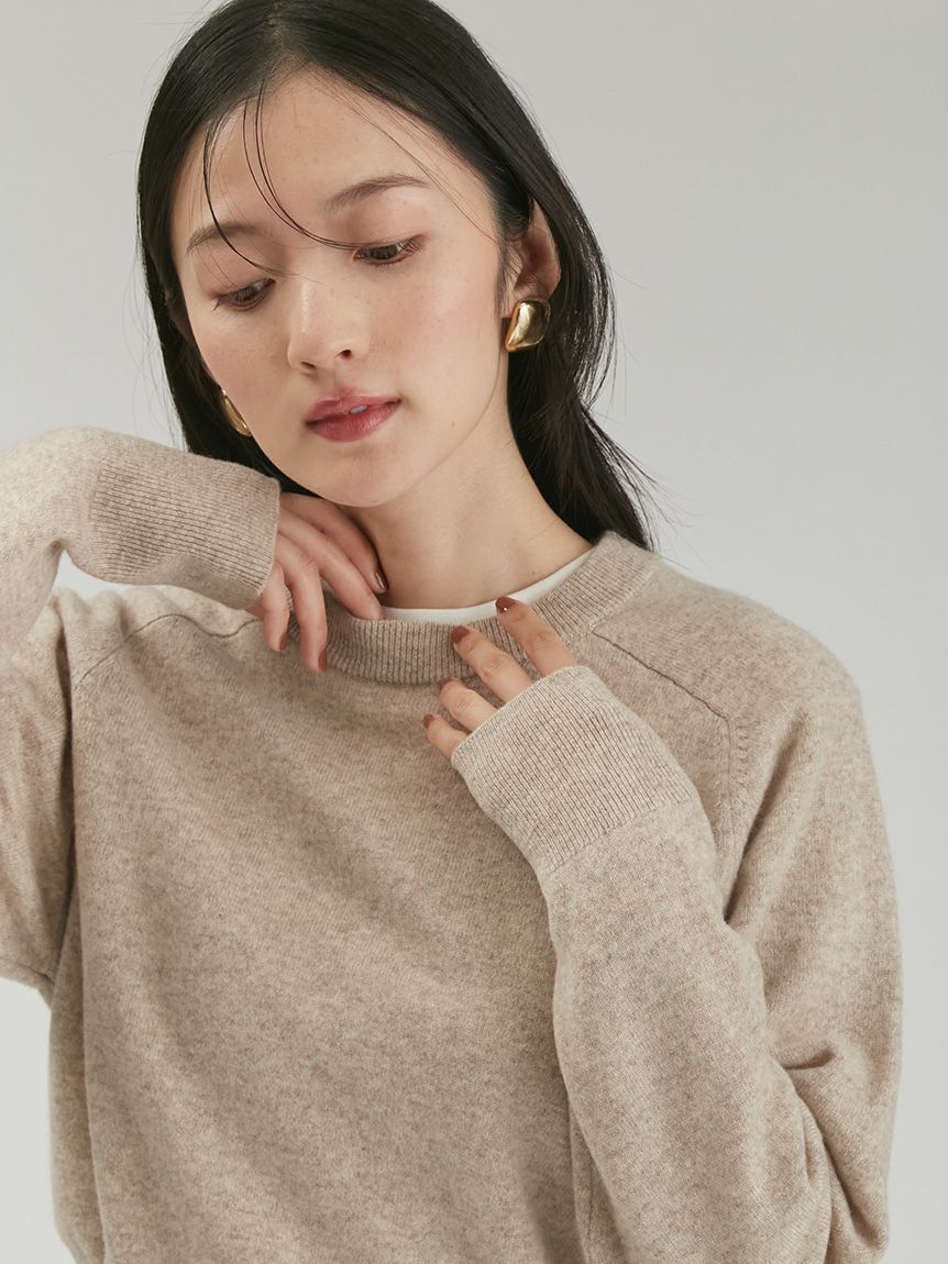Mila Owen「Wool100％クルーネックショート丈ニット」|ニット・セーター|