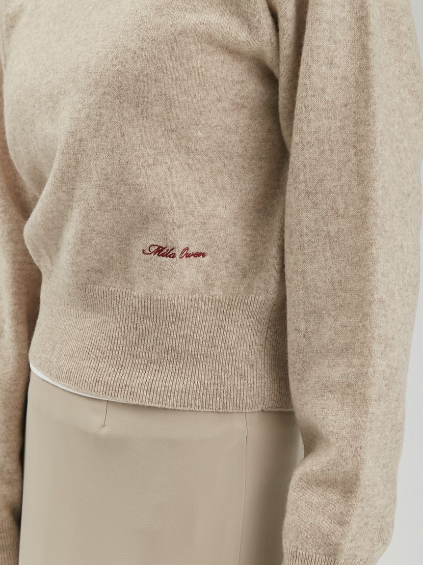 Mila Owen「Wool100％クルーネックショート丈ニット」|ニット・セーター|