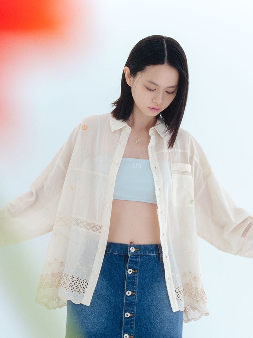 FURFUR「ロゴ刺繍バンドゥブラトップ」|インナー|