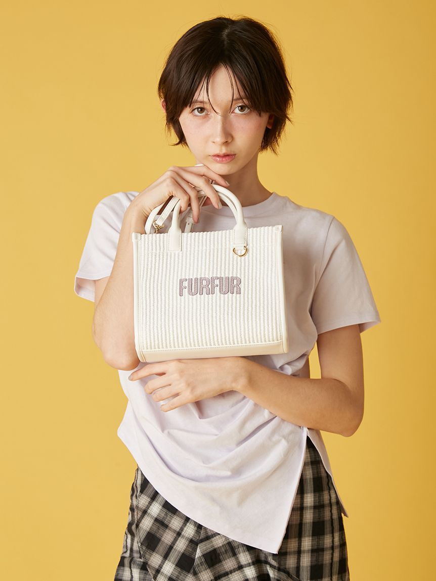 FURFUR「【限定カラー】ラフィアロゴトートバッグ」|トートバッグ|