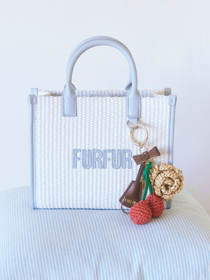 FURFUR「【限定カラー】ラフィアロゴトートバッグ」|トートバッグ|SAX