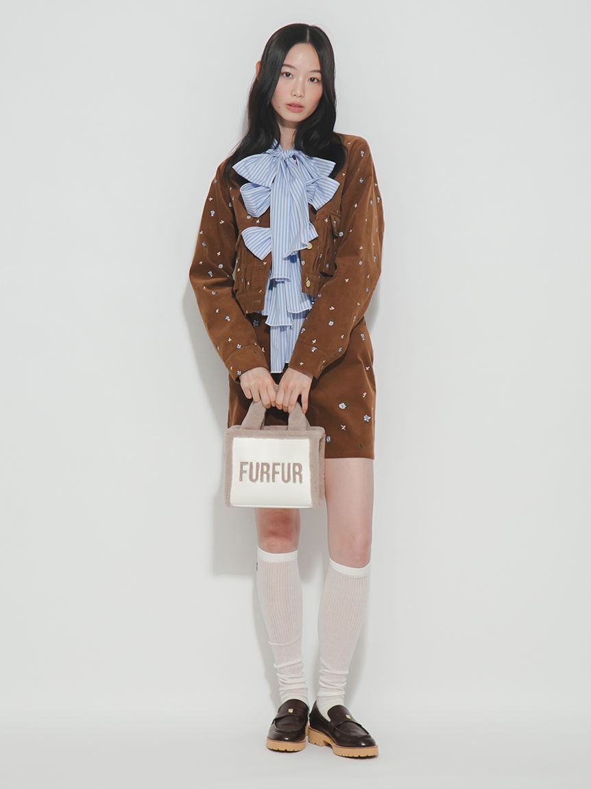 FURFUR「【WEB・一部店舗限定カラー】ムートンロゴトートバッグ」|トートバッグ|