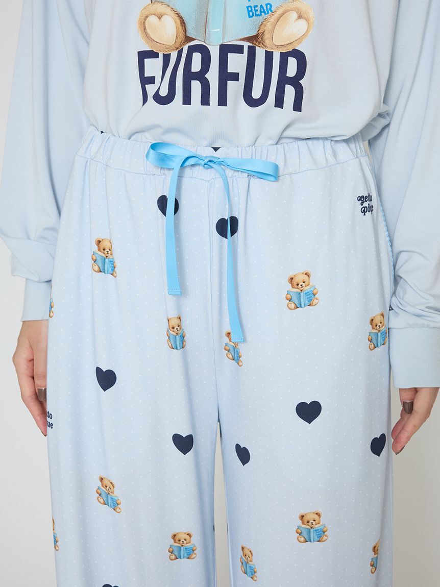 FURFUR「【FURFUR&times;gelato pique】ベアハートプリントロングパンツ」|ルームウェア|