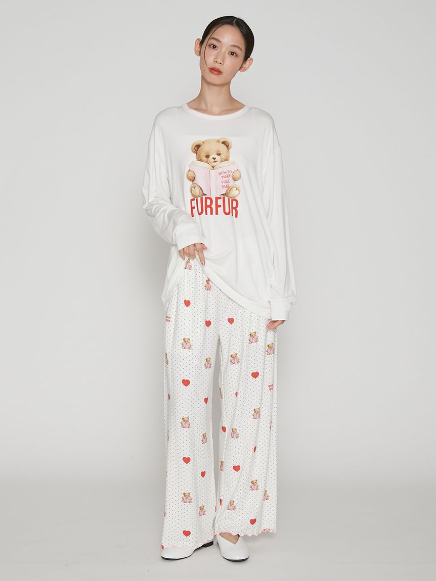 FURFUR「【FURFUR&times;gelato pique】ベアプリントロングスリーブＴシャツ」|ルームウェア|