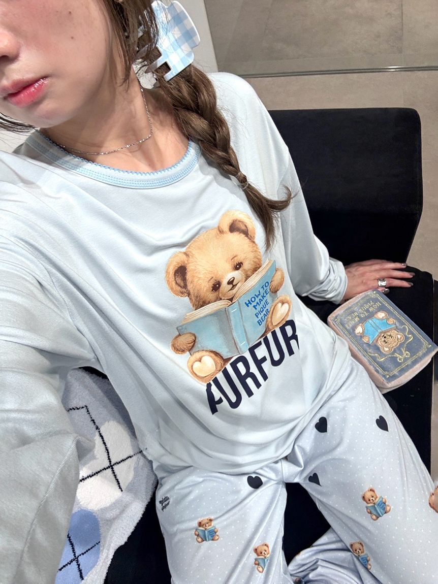 FURFUR「【FURFUR&times;gelato pique】ベアプリントロングスリーブＴシャツ」|ルームウェア|