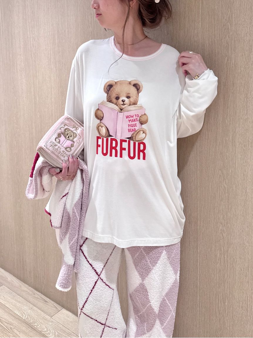 FURFUR「【FURFUR&times;gelato pique】ベアプリントロングスリーブＴシャツ」|ルームウェア|
