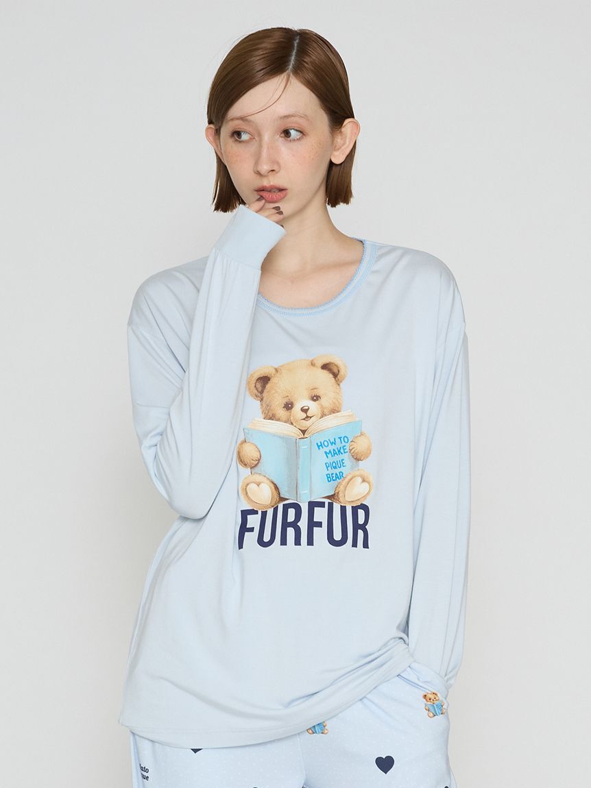 FURFUR「【FURFUR&times;gelato pique】ベアプリントロングスリーブＴシャツ」|ルームウェア|