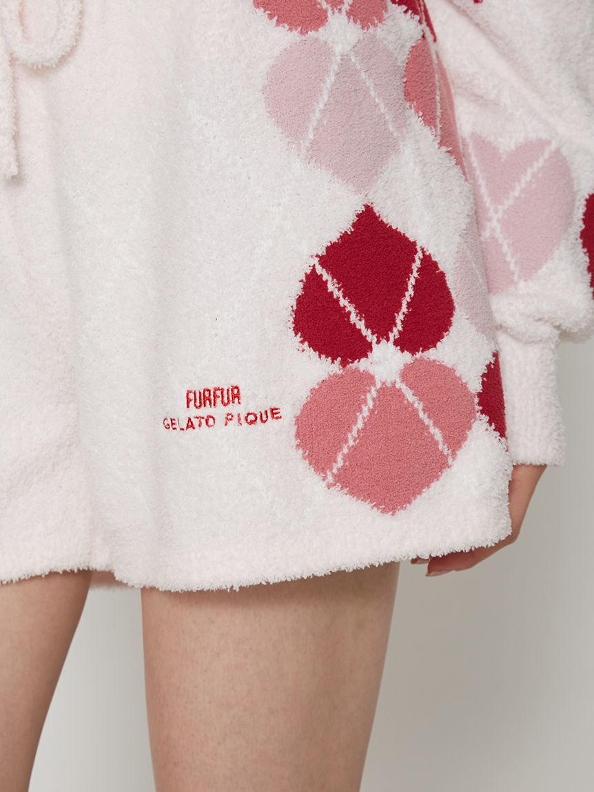 FURFUR「【FURFUR&times;gelato pique】ベビモコハートアーガイルショートパンツ」|ルームウェア|