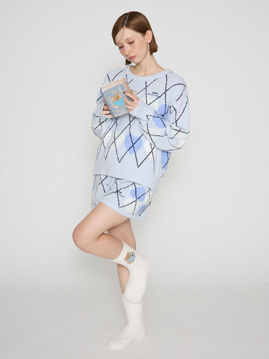 FURFUR「【FURFUR&times;gelato pique】ベビモコハートアーガイルショートパンツ」|ルームウェア|