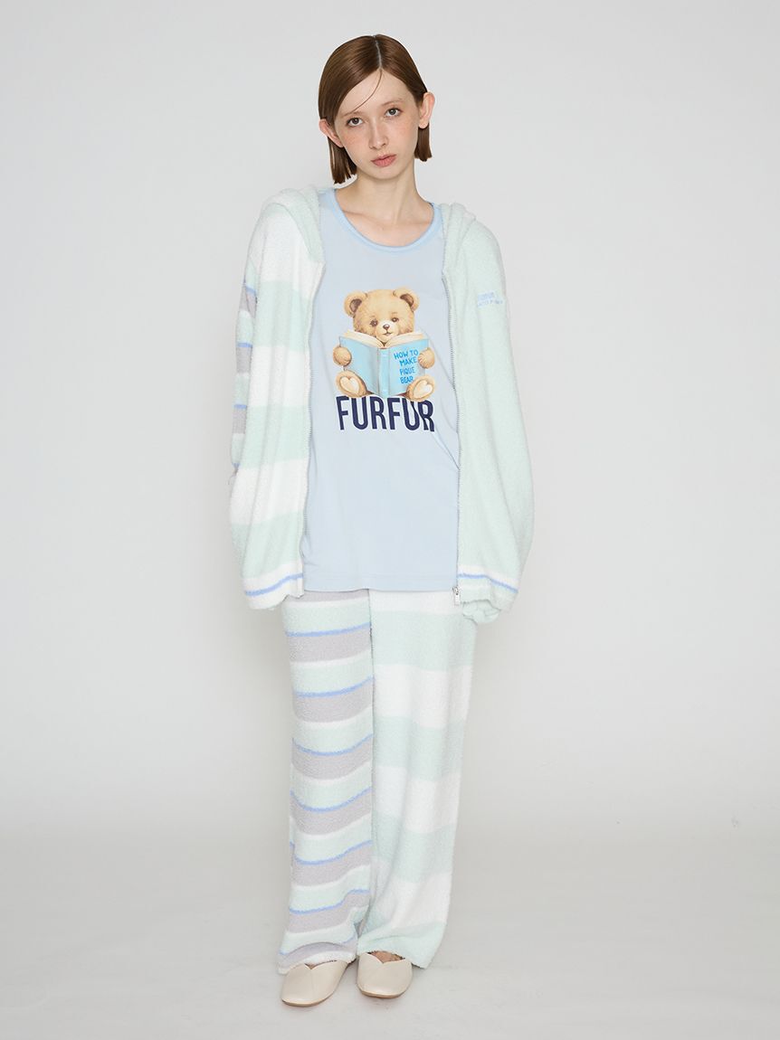 FURFUR「【FURFUR&times;gelato pique】ベビモコボーダーミックスロングパンツ」|ルームウェア|