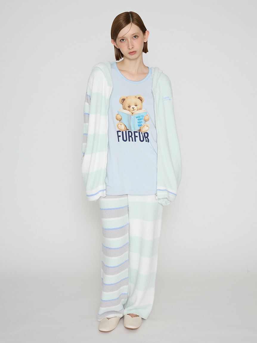 FURFUR「【FURFUR&times;gelato pique】ベビモコボーダーミックスパーカー」|ルームウェア|