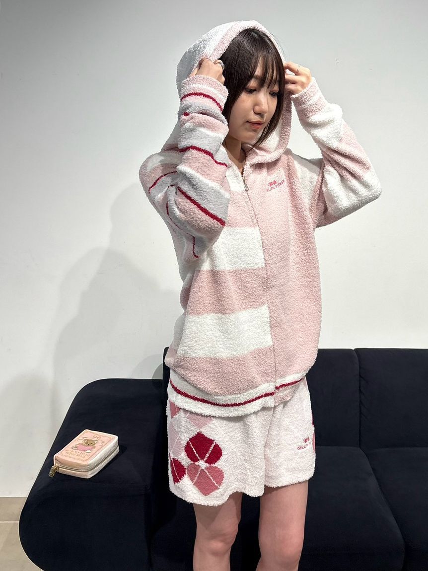 FURFUR「【FURFUR&times;gelato pique】ベビモコボーダーミックスパーカー」|ルームウェア|