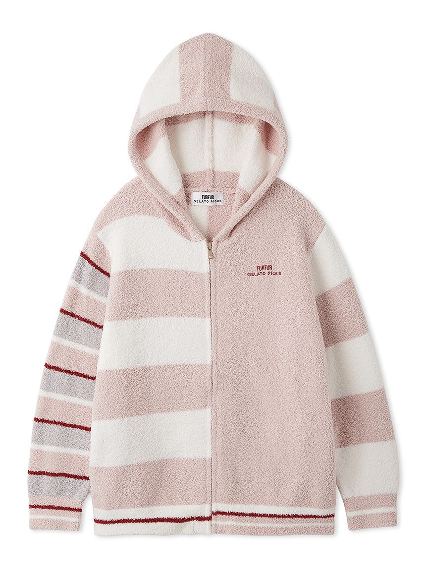 FURFUR「【FURFUR&times;gelato pique】ベビモコボーダーミックスパーカー」|ルームウェア|