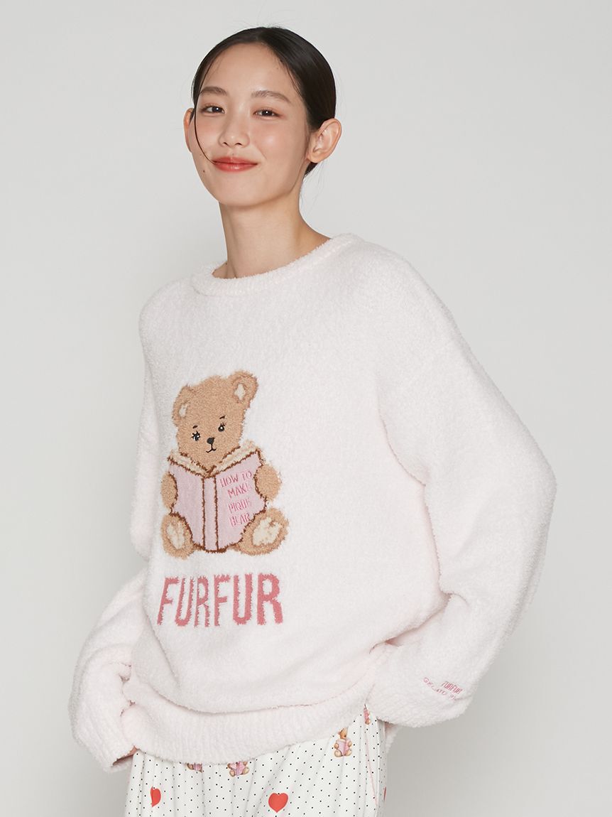 FURFUR「【FURFUR&times;gelato pique】パウダーベアジャガードプルオーバー」|ルームウェア|