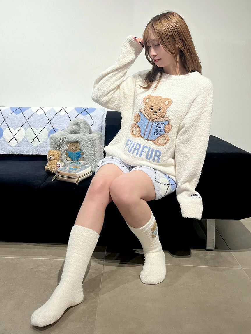 FURFUR「【FURFUR&times;gelato pique】パウダーベアジャガードプルオーバー」|ルームウェア|