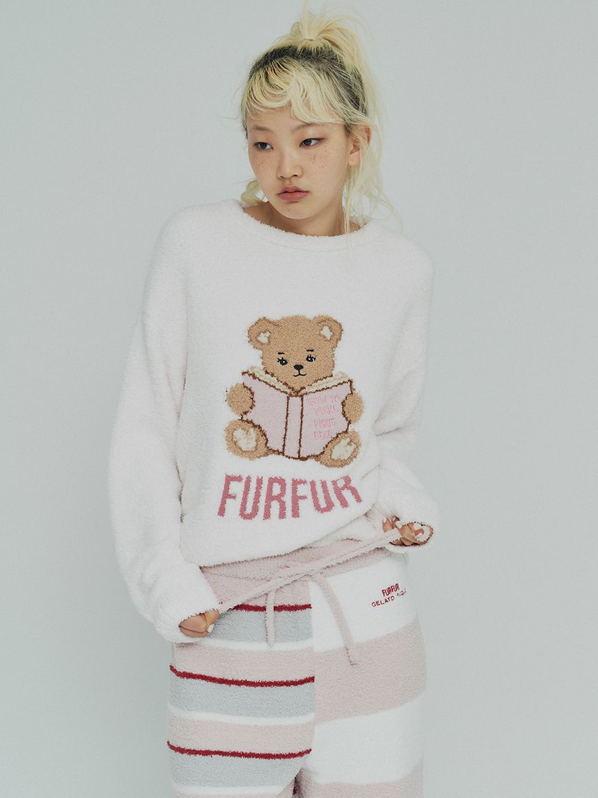 FURFUR「【FURFUR&times;gelato pique】パウダーベアジャガードプルオーバー」|ルームウェア|