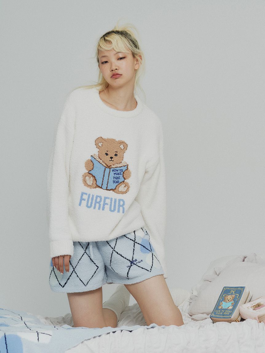 FURFUR「【FURFUR&times;gelato pique】パウダーベアジャガードプルオーバー」|ルームウェア|