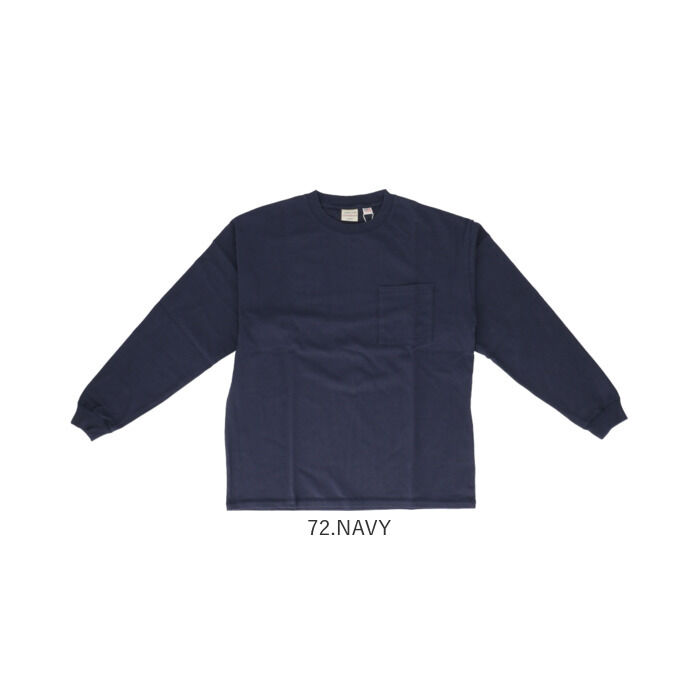 BACKYARD FAMILY「メンズ 長袖tシャツ 通販 BIGTシャツ 男性 ロングスリープ ポケット付 袖リブ 長袖Tシャツ」|Tシャツ・カットソー|