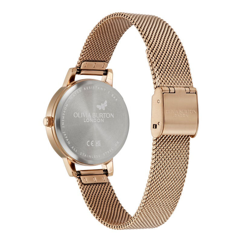 OLIVIA BURTON 「〈OLIVIA BURTON(ｵﾘﾋﾞｱﾊﾞｰﾄﾝ)〉ｼｸﾞﾈﾁｬｰ 30mm ｲﾗｽﾄﾚｲﾃｯﾄﾞ ﾌﾛｰﾗﾙ RGﾒｯｼｭ」|腕時計|