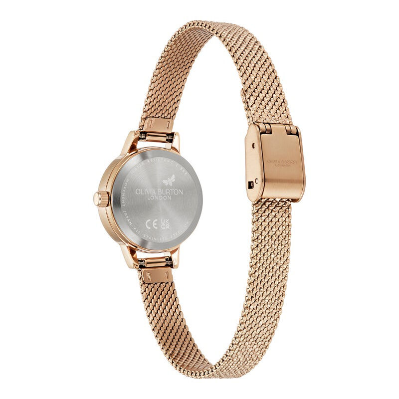 OLIVIA BURTON 「〈OLIVIA BURTON(ｵﾘﾋﾞｱﾊﾞｰﾄﾝ)〉ｼｸﾞ ﾈﾁｬｰ ﾐﾆﾗｯｷｰﾋﾞｰ ﾌﾞﾗｯｼｭｸﾞﾘｯﾀｰ ﾛｰｽﾞｺﾞｰﾙﾄﾞﾒｯｼｭ」|腕時計|