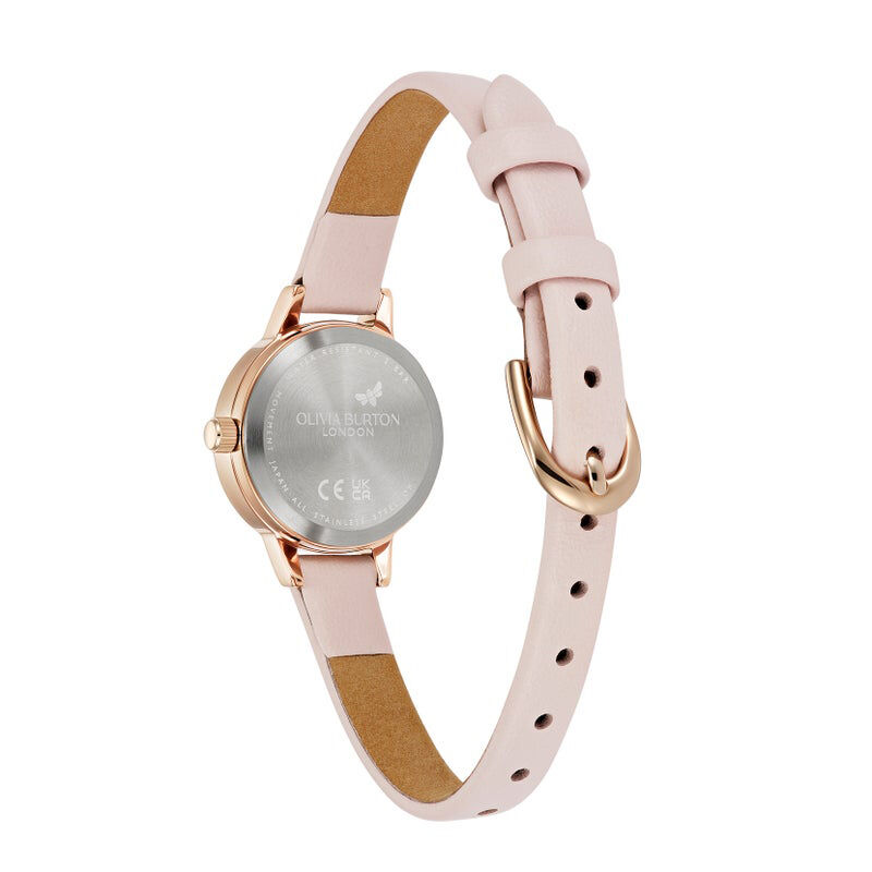 OLIVIA BURTON 「〈OLIVIA BURTON(ｵﾘﾋﾞｱﾊﾞｰﾄﾝ)〉ｼｸﾞﾈﾁｬｰ ﾐﾆﾗｯｷｰﾋﾞｰ ｼﾙﾊﾞｰﾎﾜｲﾄ ﾗｲﾄﾌﾞﾗｯｼｭﾚｻﾞｰ」|腕時計|