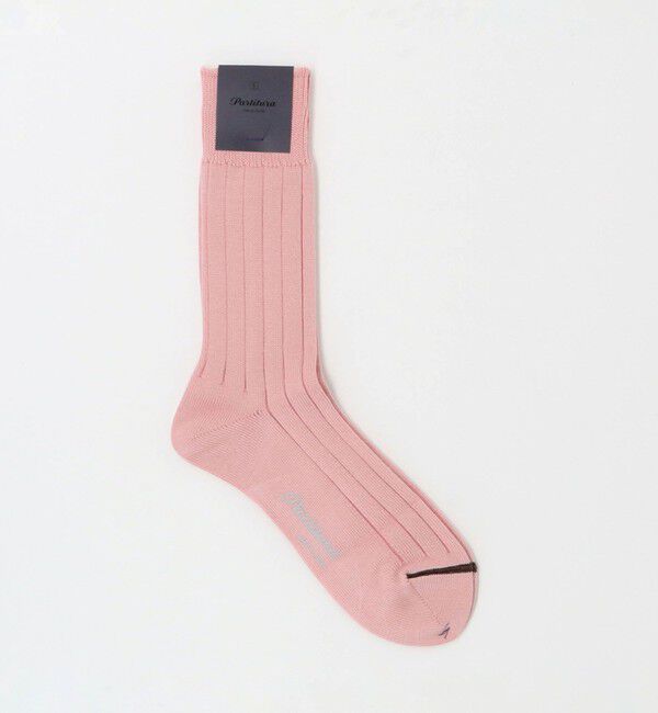 UNITED ARROWS「＜Partitura＞ リブ ソックス」|ソックス|PINK